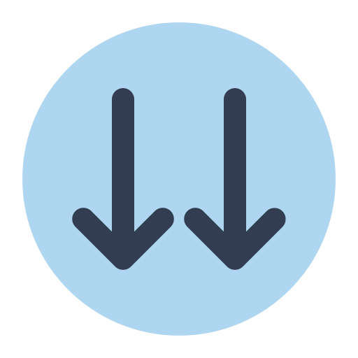 pfeile nach unten kostenlos Icon