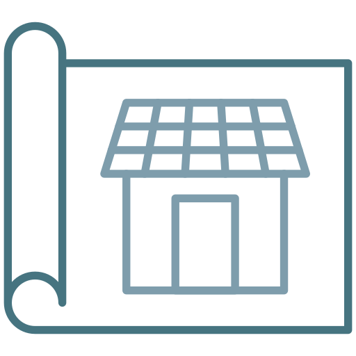 casa solar icono gratis