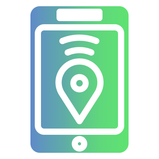 teléfono gps icono gratis