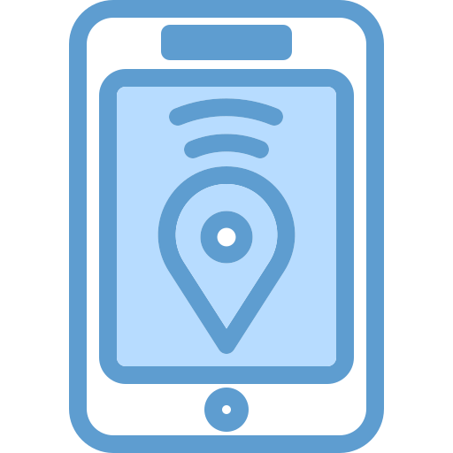 teléfono gps icono gratis