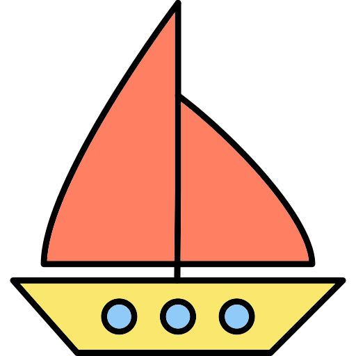 Sailing boat Generic Thin Outline Color icon