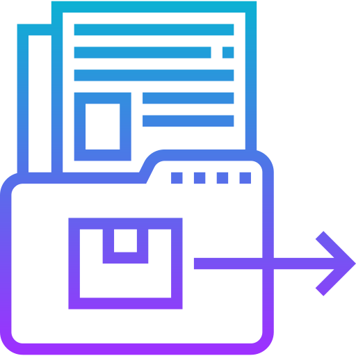 Export Meticulous Gradient Icon