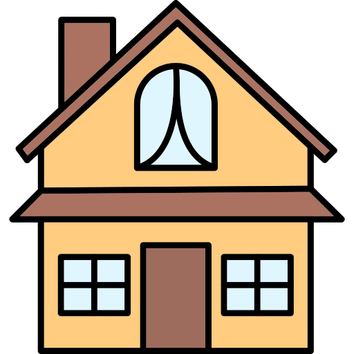 House Generic Thin Outline Color icon