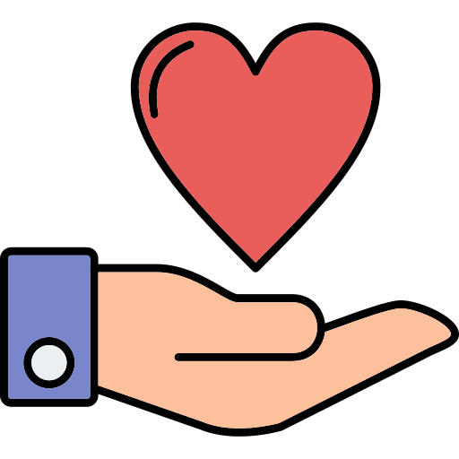 Heart Generic Thin Outline Color icon