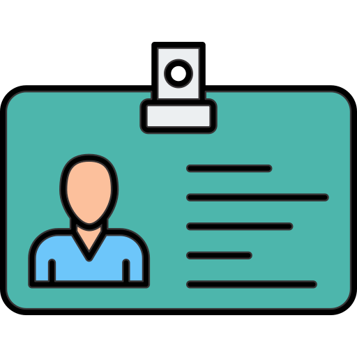 Удостоверение личности бесплатно иконка Удостоверение личности бесплатно иконка