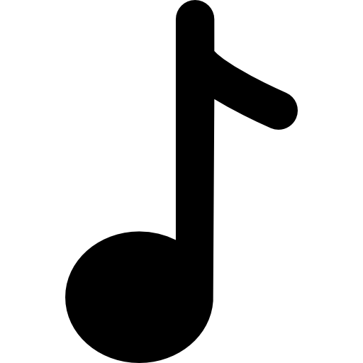 Musical note black symbol free icon