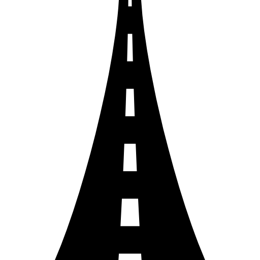 perspectiva de la carretera icono gratis