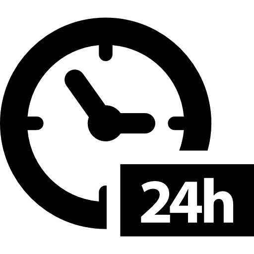 24時間時計マーク 無料のアイコン