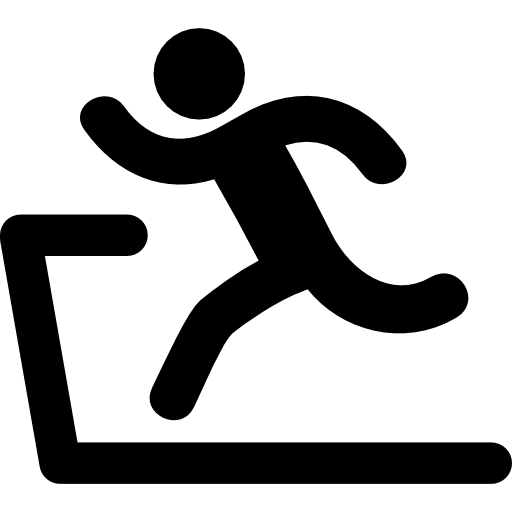 Man running in gym free icon