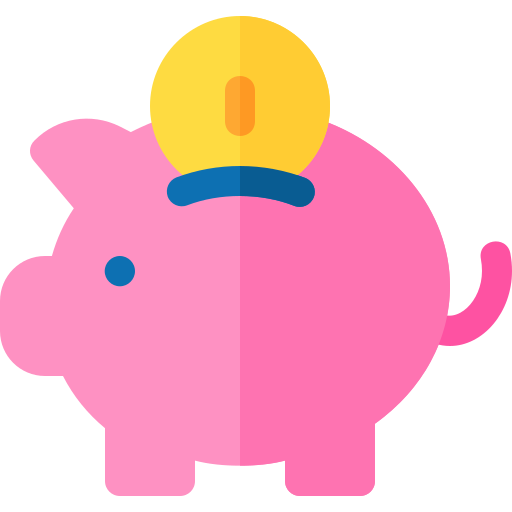 Piggy bank Basic Rounded Flat icon