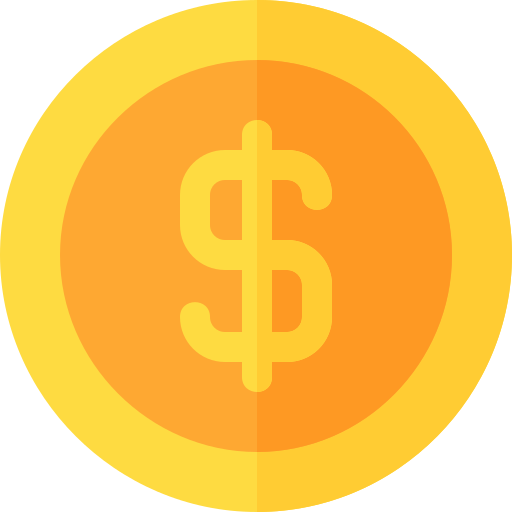 Dollars money sticker icon flat style Royalty Free Vector