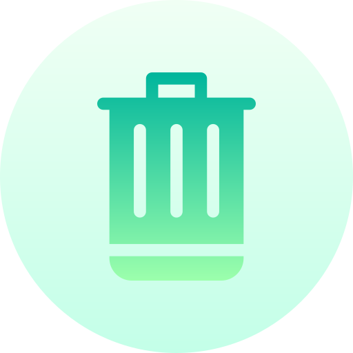 Trash bin Basic Gradient Circular icon