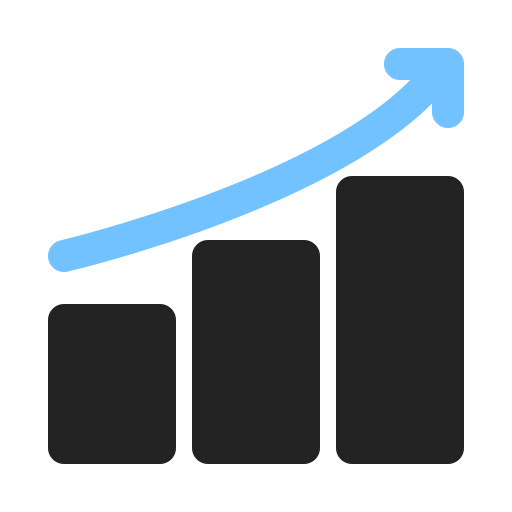 gráfico de crecimiento icono gratis