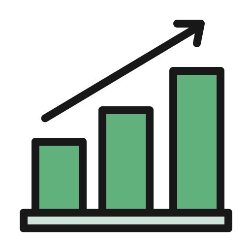 gráfico de crecimiento icono gratis