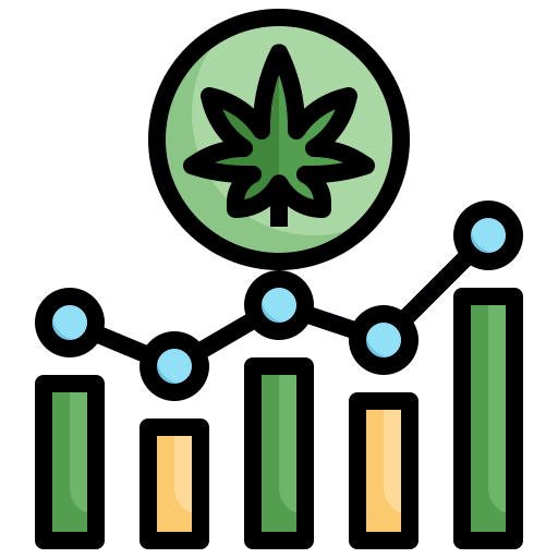 Statistic Surang Lineal Color icon