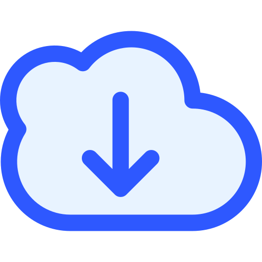 descarga en la nube icono gratis