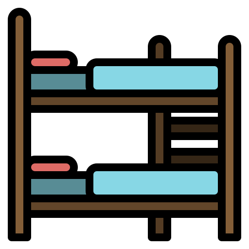 Bunk bed Generic Outline Color icon