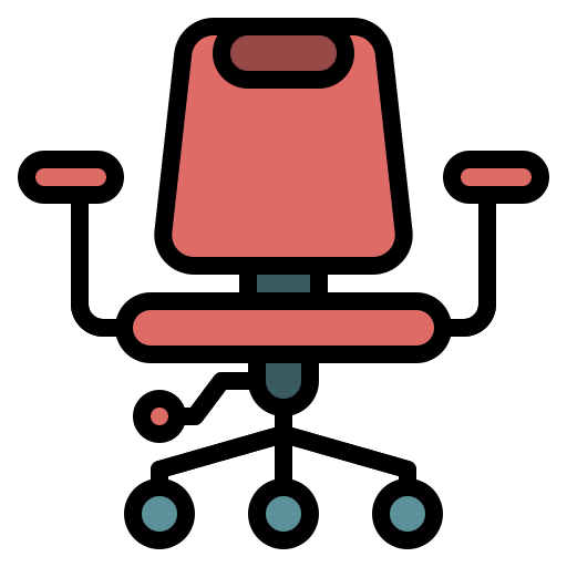 Office chair icon Generic Outline Color