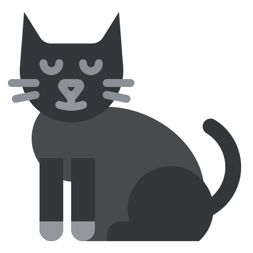 Black cat icon - Free black animal icons