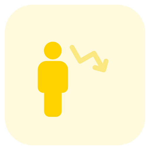 tendencia a la baja icono gratis