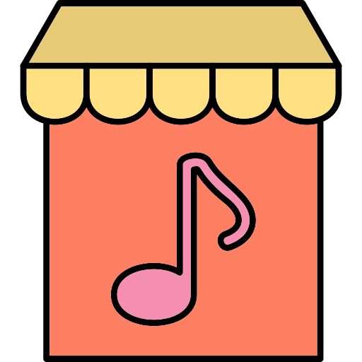 tienda de música icono gratis