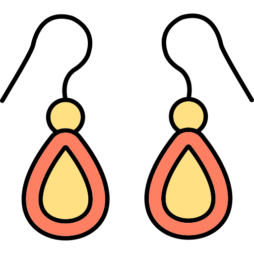 Earrings Generic Thin Outline Color icon
