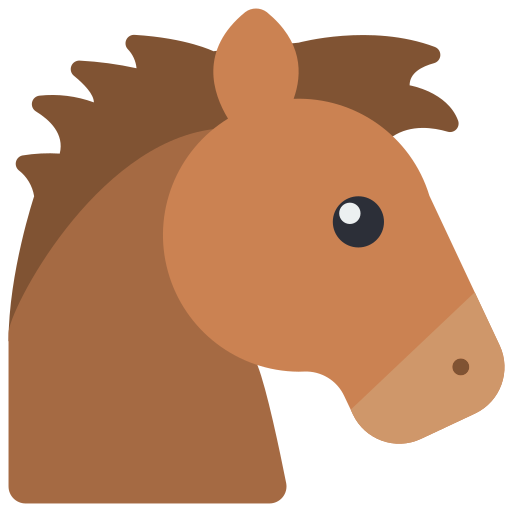 hand horse horse emoji