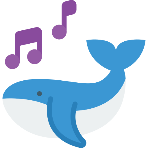 cartoon whale singing