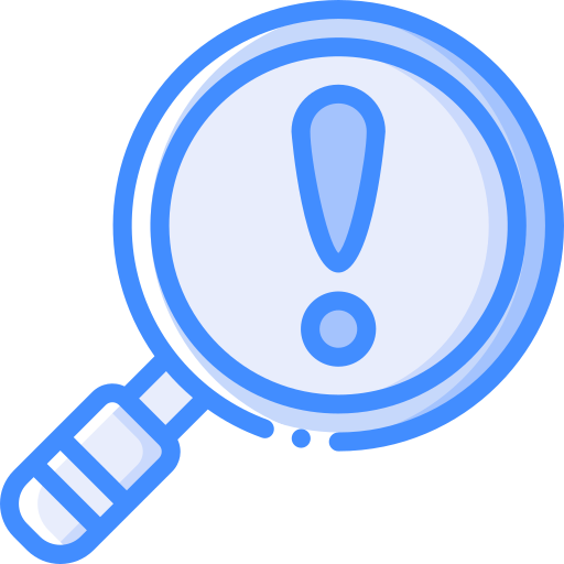 Magnifying glass Basic Miscellany Blue icon