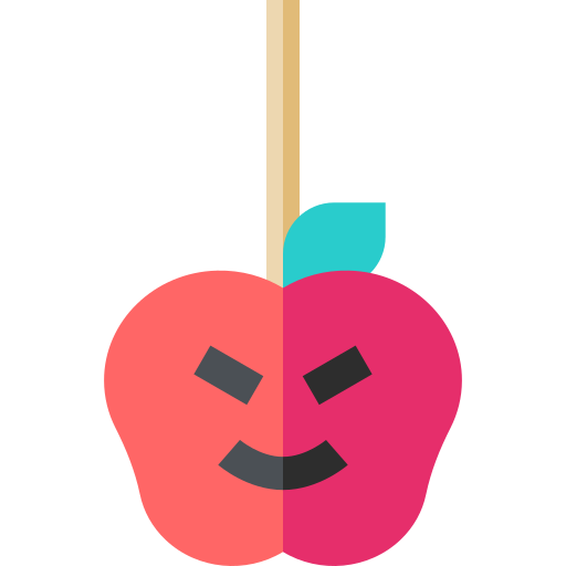 manzana de caramelo icono gratis