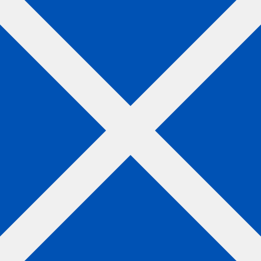 Aufnäher / Bügelbild 7,1 x 6,1 cm Schottland Flagge Fahne weiß 