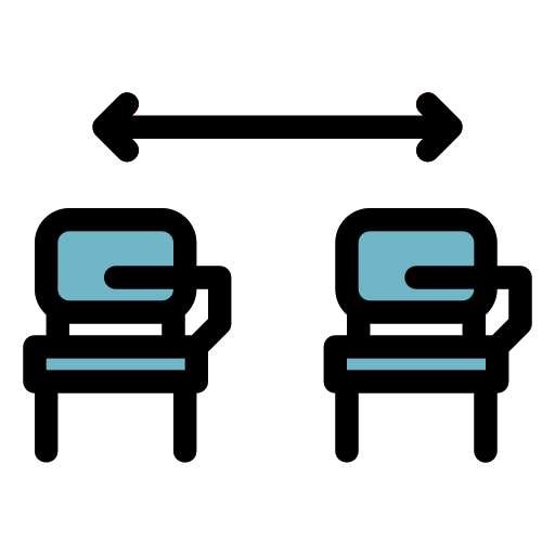 distanciamiento social icono gratis