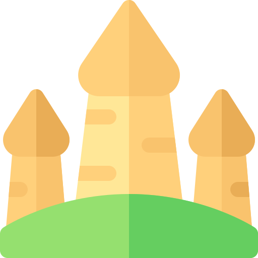 chimeneas de hadas icono gratis