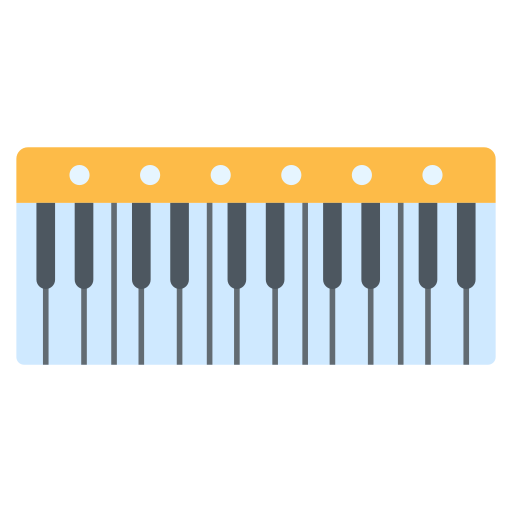 teclado de piano icono gratis