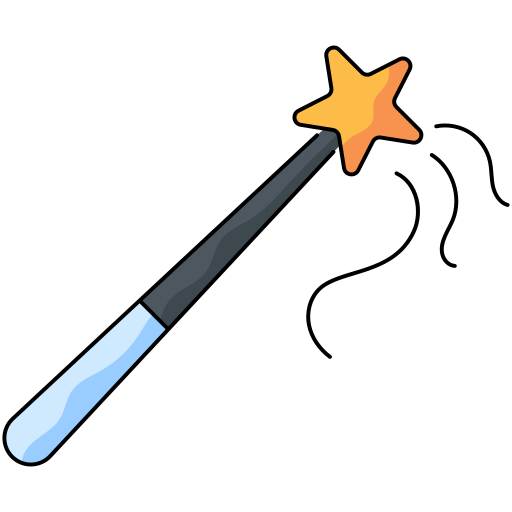 Magic wand Generic Thin Outline Color icon