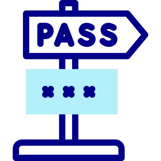 Password Detailed Mixed Lineal color icon