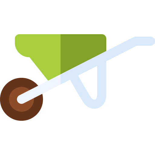 Wheelbarrow Basic Rounded Flat icon