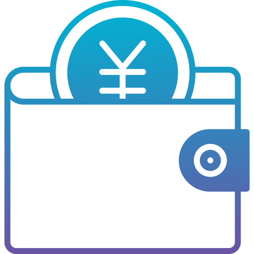 Wallet Generic Outline Gradient icon