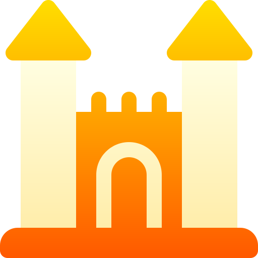 castillo inflable icono gratis