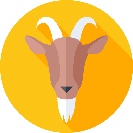 Goat Flat Circular Flat icon