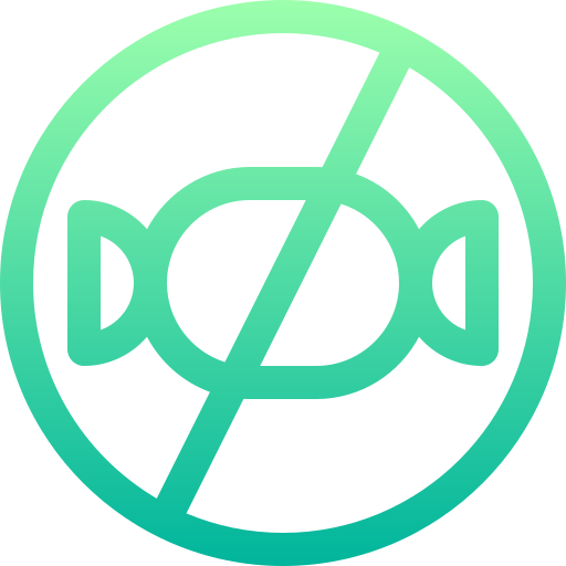 sin dulces icono gratis