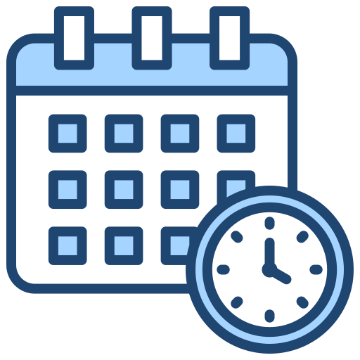 Time and date Generic Blue icon