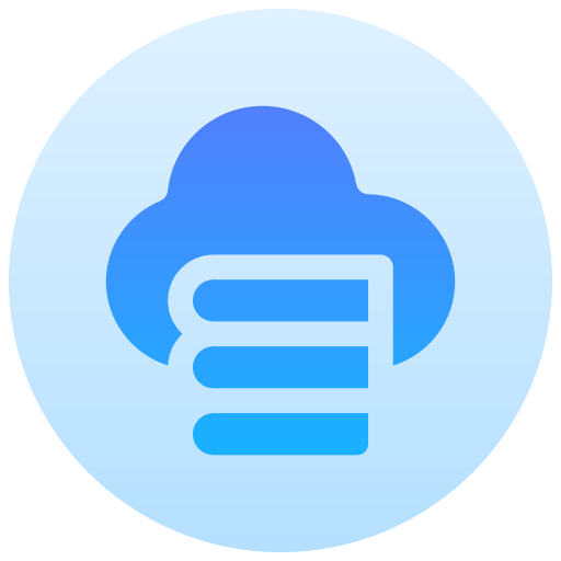 biblioteca en la nube icono gratis