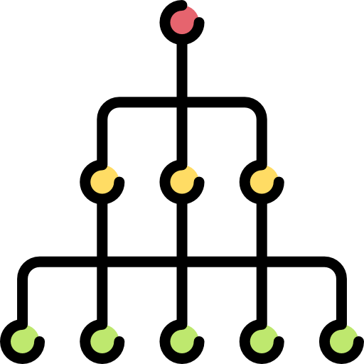 estructura jerarquica icono gratis