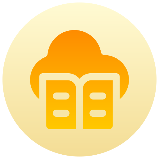 biblioteca en la nube icono gratis