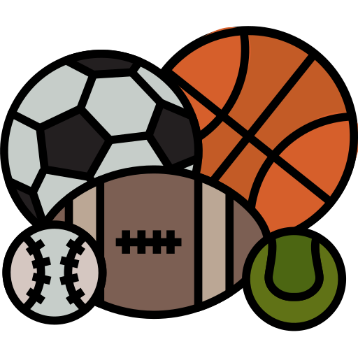conjunto de ícone de bolas de jogo de esporte. coleção de bolas