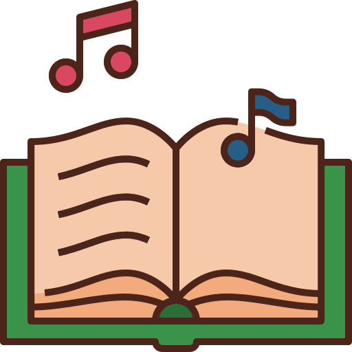 libro de música icono gratis