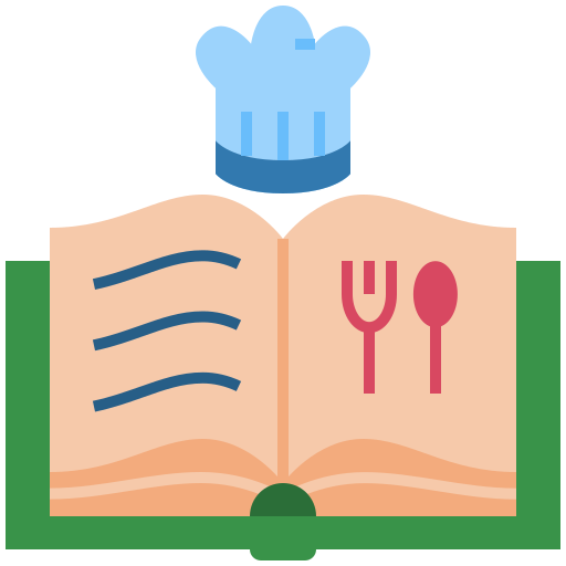 libro de recetas icono gratis