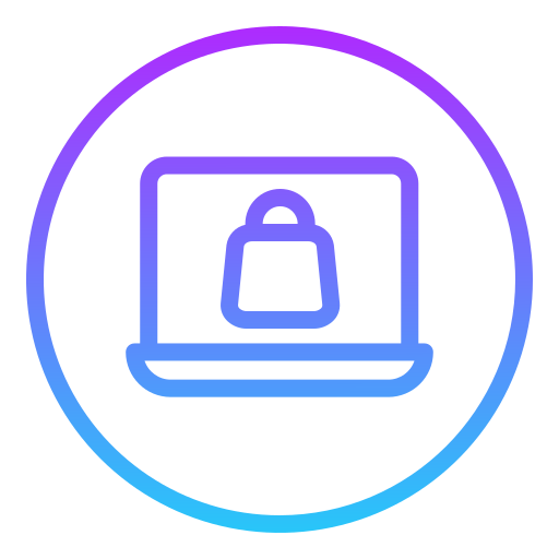 las compras en línea icono gratis