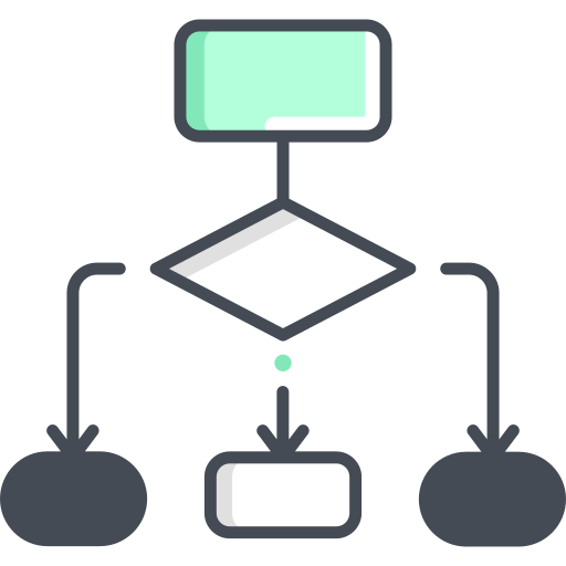 diagrama de flujo icono gratis